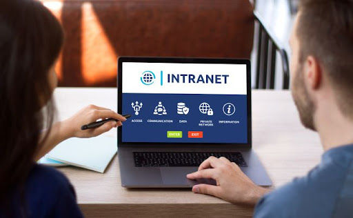 intranet content on computer