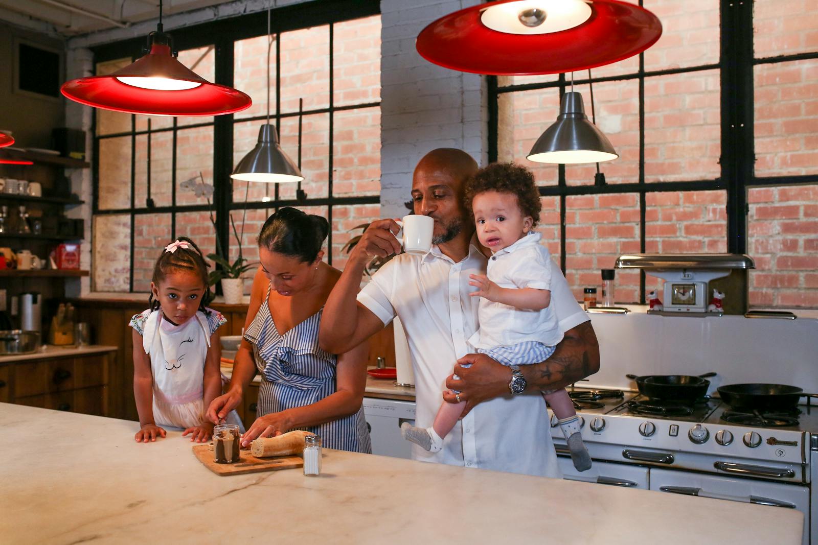 family kitchen cooking