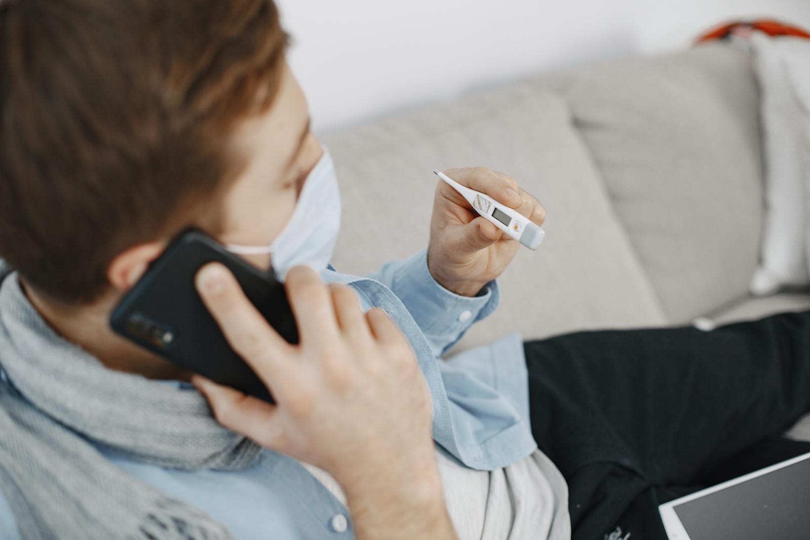 patient using phone symptoms