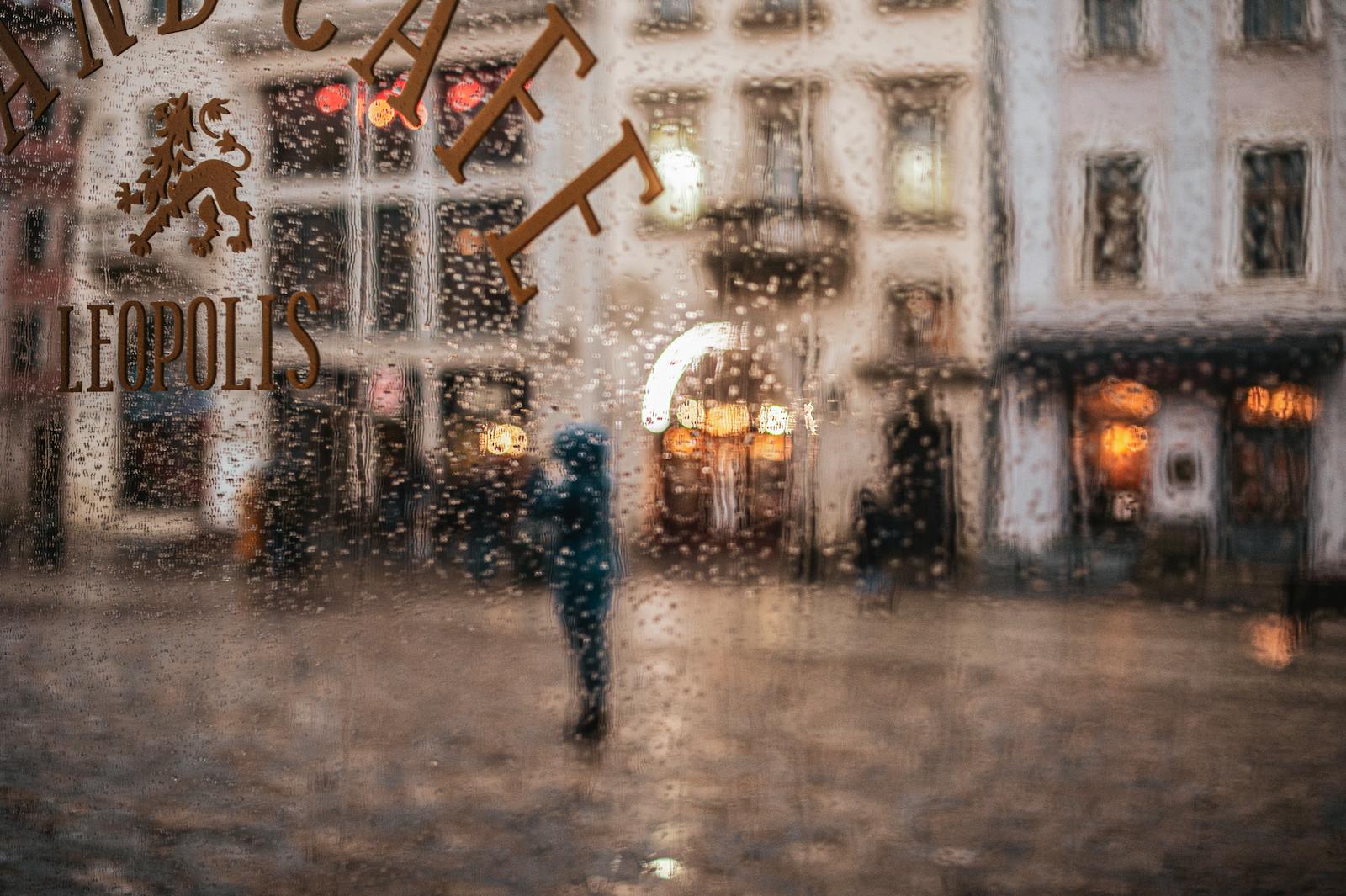 person sitting alone cafe
