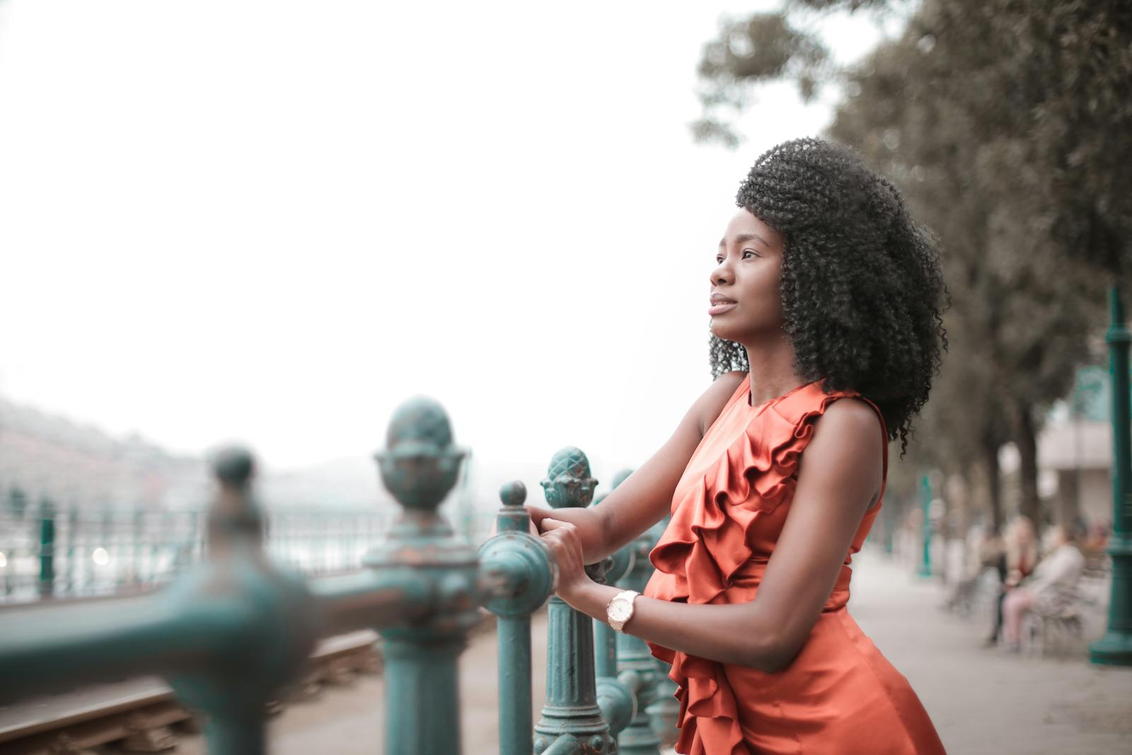 person standing confidently alone