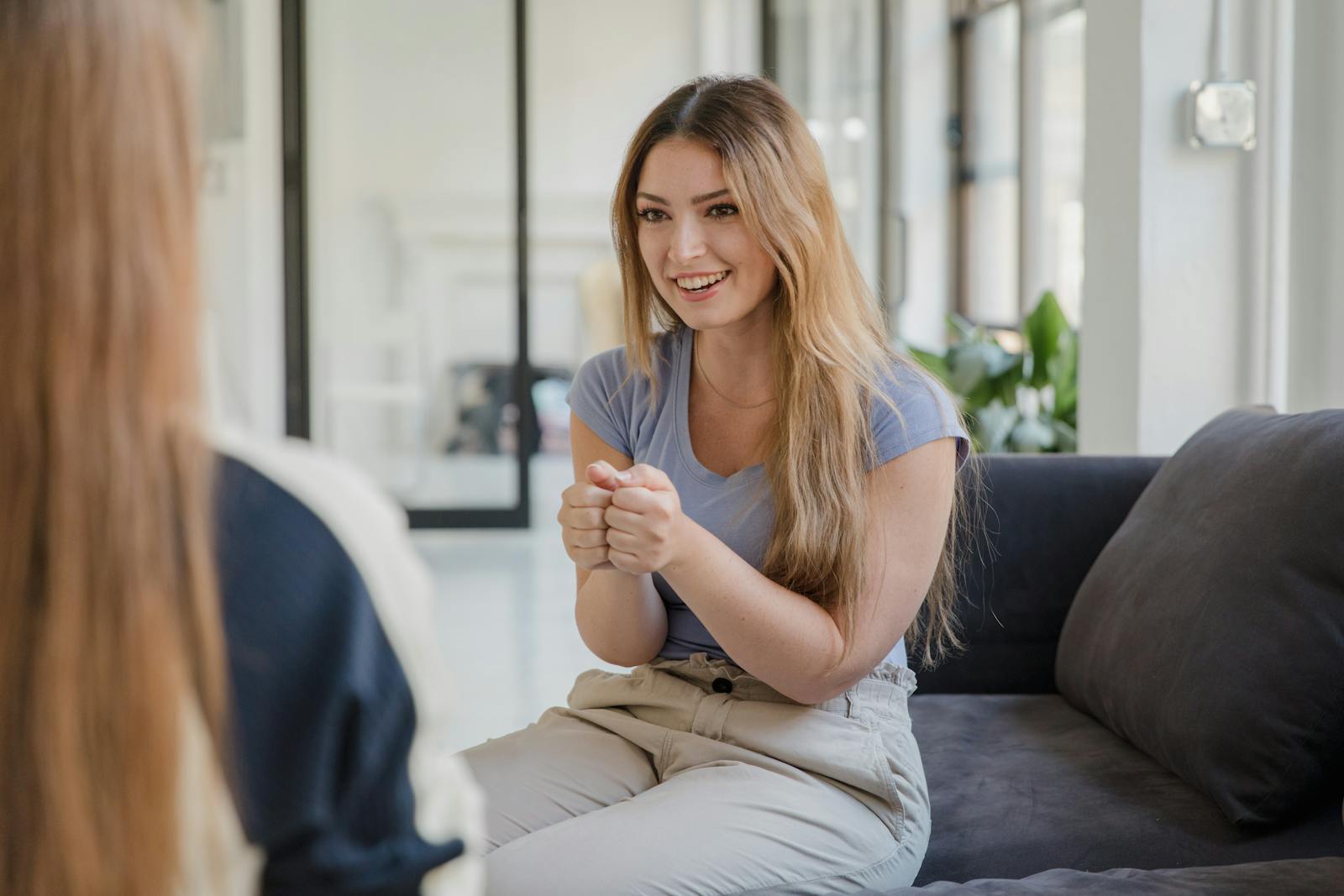 woman receiving compliment