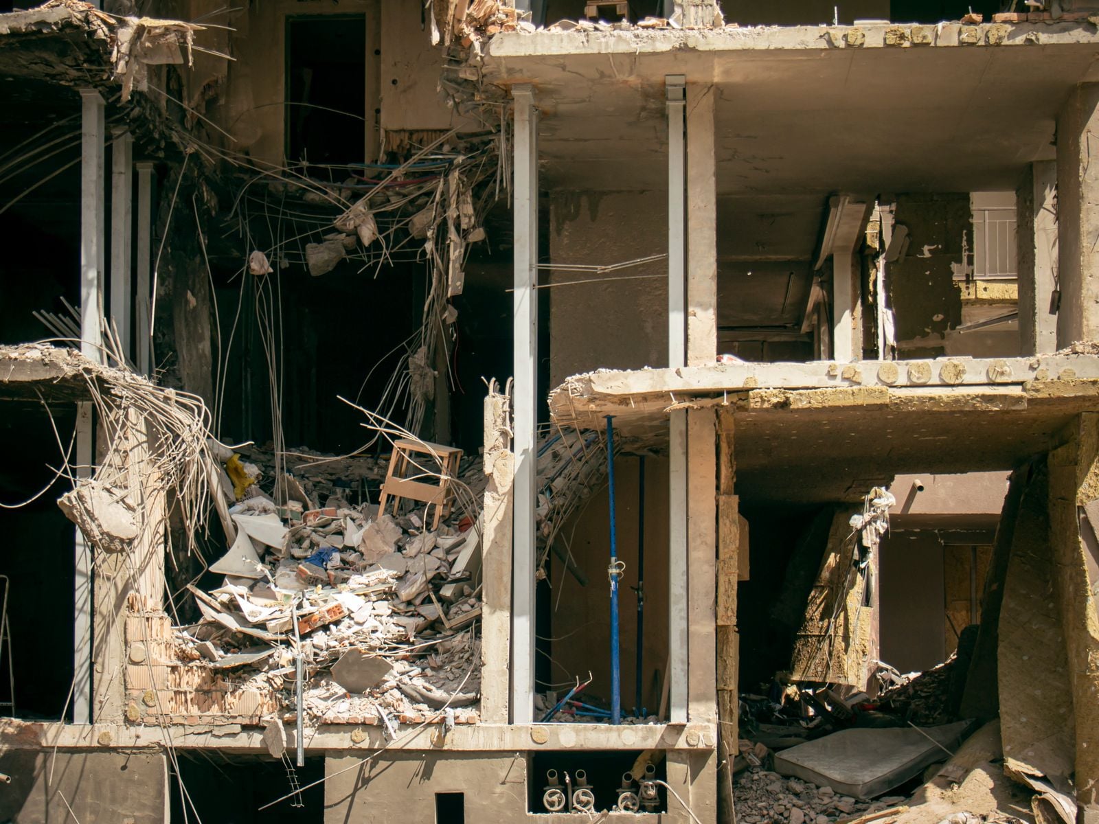 Illustrative image of a demolished building in Kyiv, Ukraine