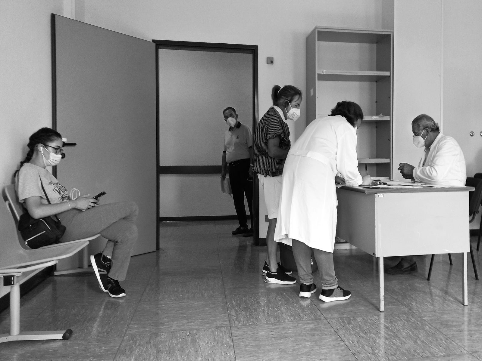 immigrant family clinic waiting room