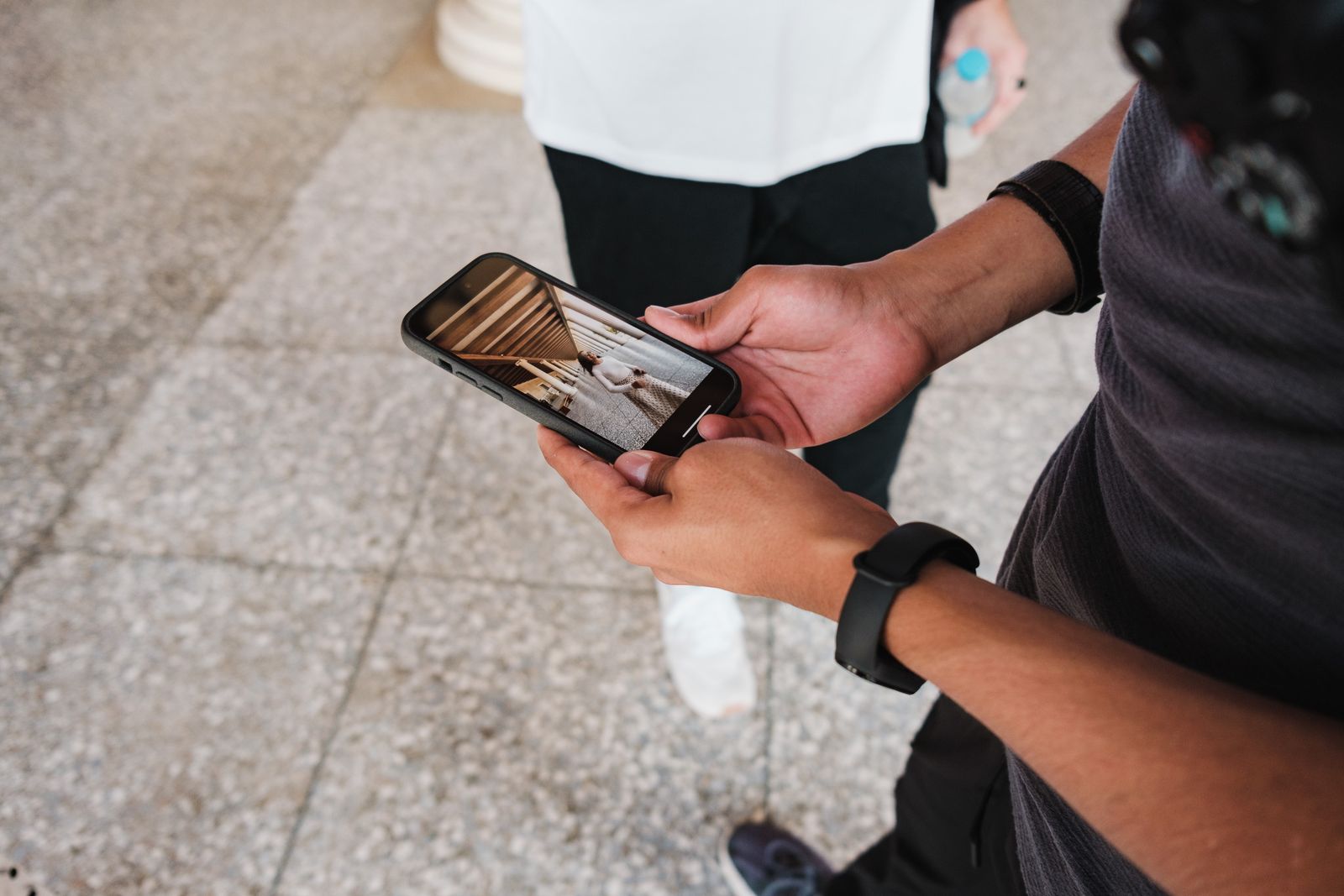 person holding phone