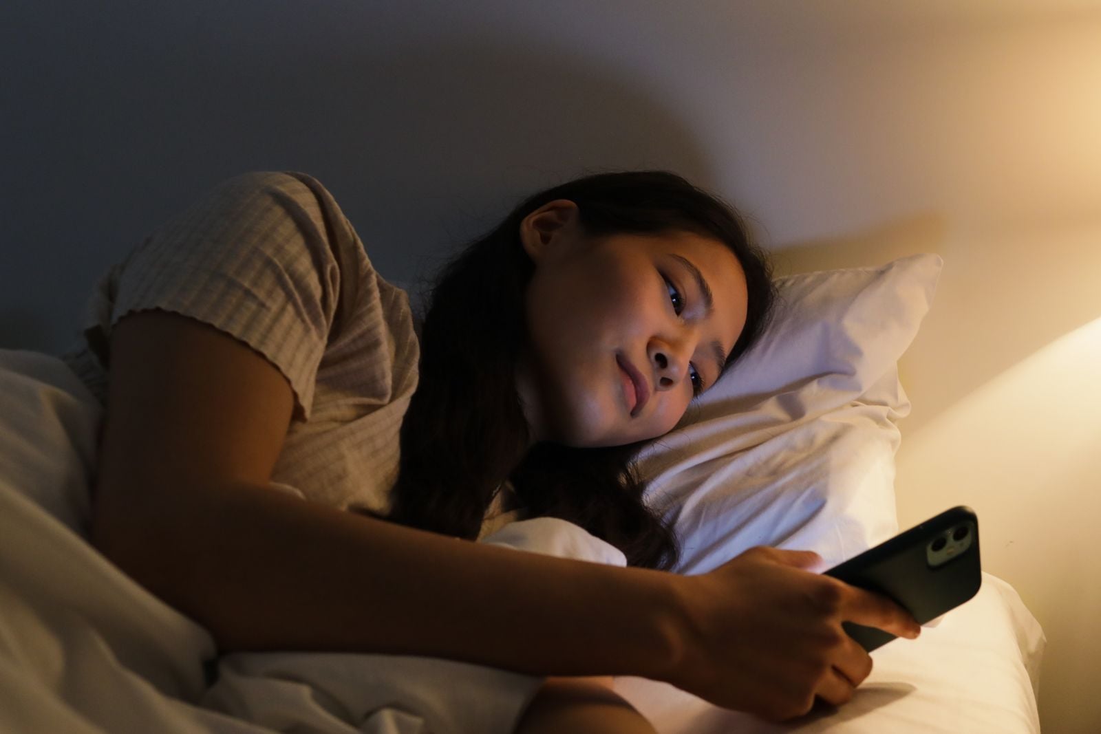 person texting quietly